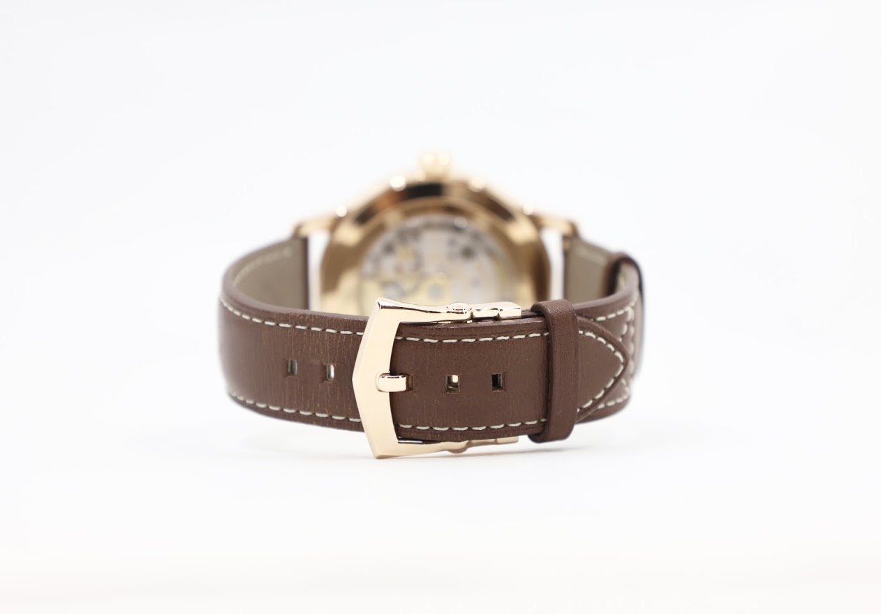 Patek Philippe 42mm Complications Calatrava Pilot Travel Time - 42mm - Rose Gold - Brown Sunburst Dial Brown Dial 5524R - Luxury Time NYC INC