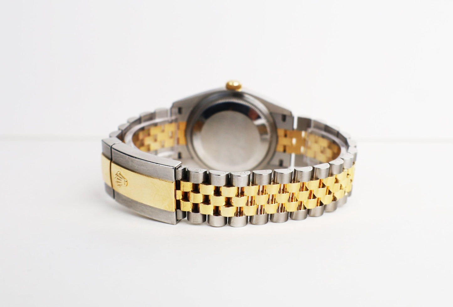 Rolex Datejust 36 Yellow Gold/Steel Olive Green Roman Diamond VI Dial & Fluted Bezel Jubilee Bracelet 126233 - Luxury Time NYC