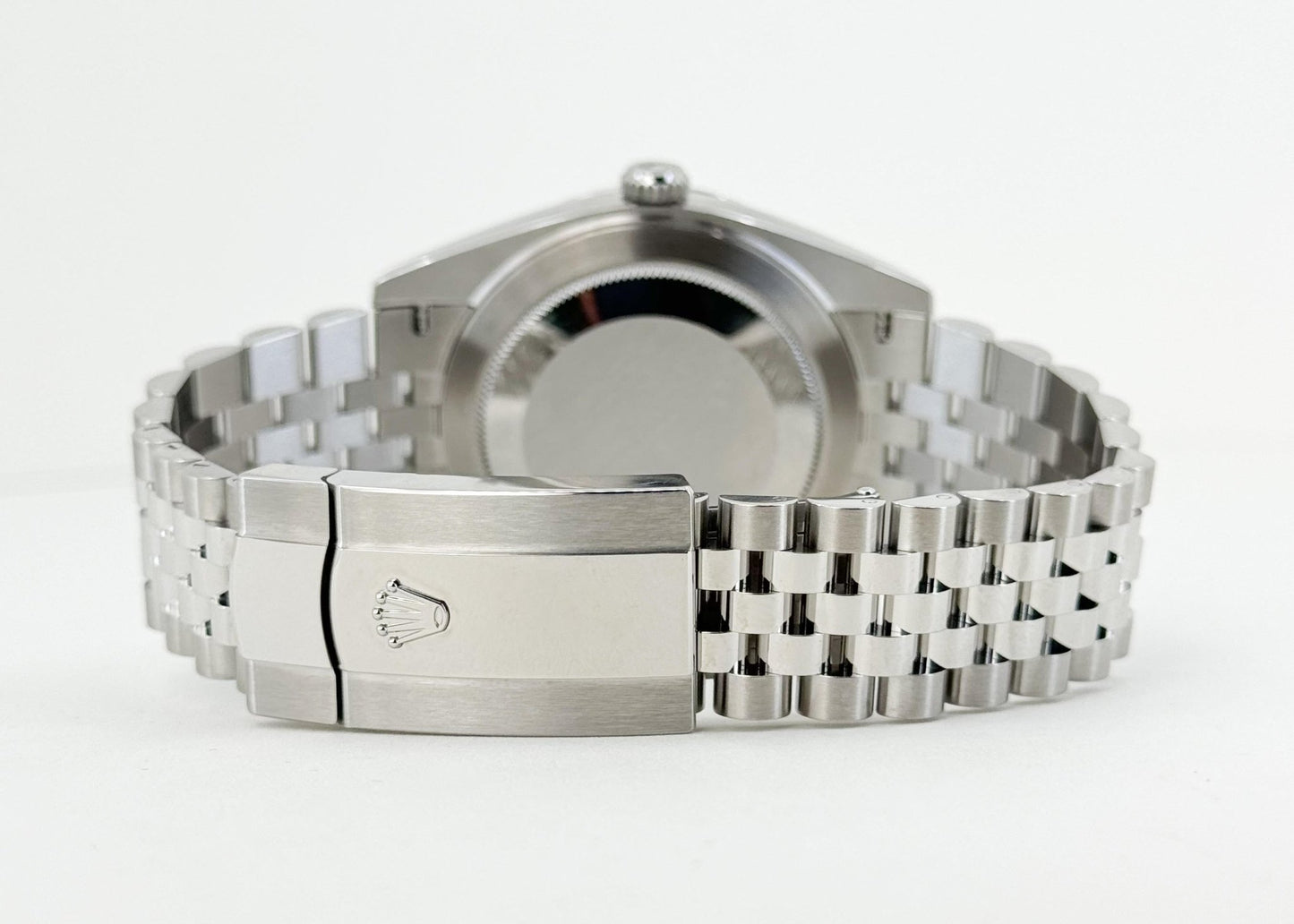 Rolex Datejust 41 Stainless Steel Blue Index Dial Smooth Bezel Jubilee Bracelet 126300 - Luxury Time NYC