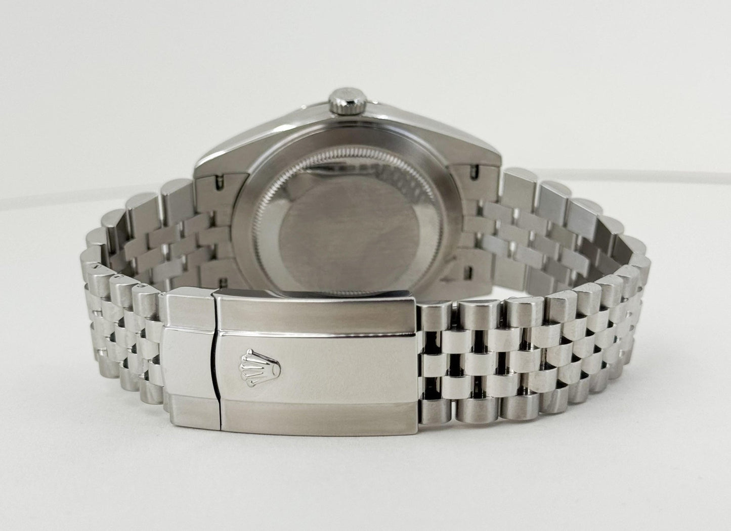 Rolex Datejust 41 White Gold/Steel Blue Diamond Dial Fluted Bezel Jubilee Bracelet 126334 - Luxury Time NYC