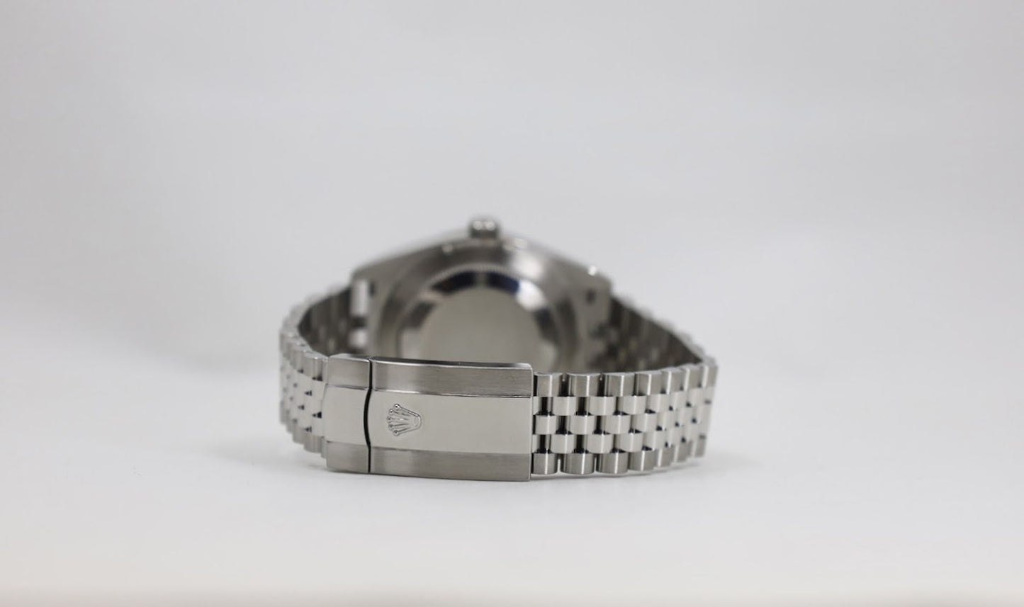 Rolex Datejust 41 White Gold/Steel Slate Roman Dial Fluted Bezel Jubilee Bracelet 126334 - Luxury Time NYC INC