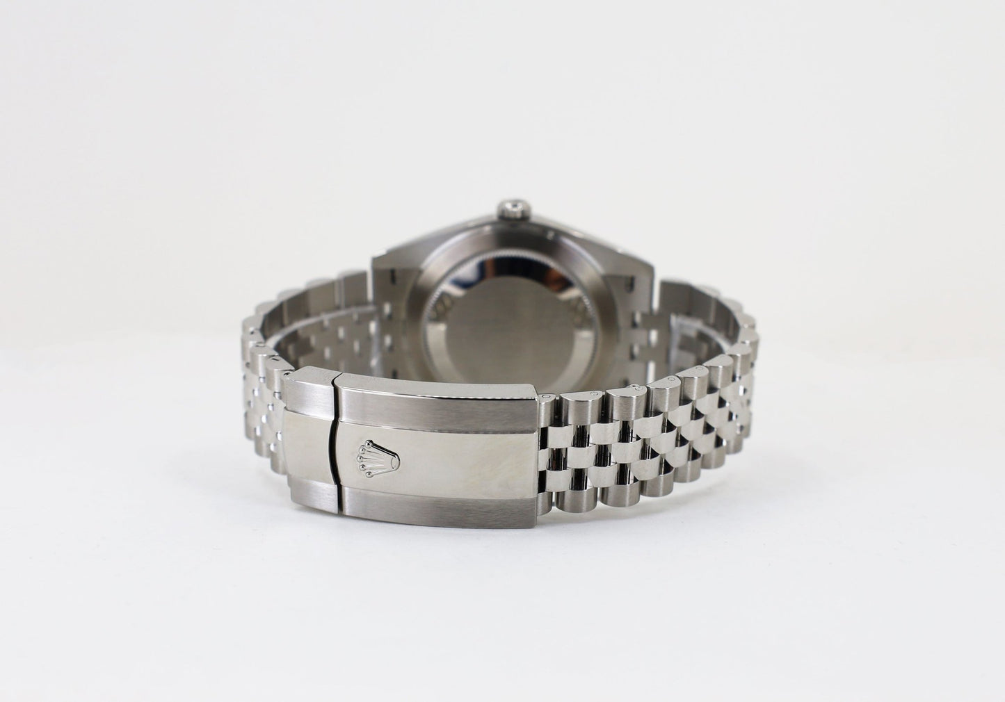 Rolex Datejust 41 White Gold/Steel White Index Dial Fluted Bezel Jubilee Bracelet 126334 - Luxury Time NYC