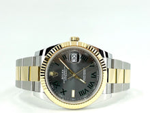 Load image into Gallery viewer, Rolex Datejust 41 Yellow Gold/Steel Slate Roman Dial Fluted Bezel Oyster Bracelet 126333 - Luxury Time NYC INC