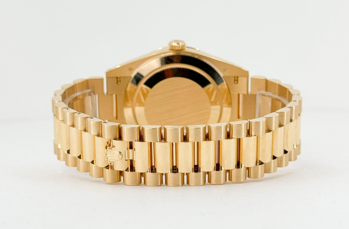 Rolex Day-Date 40 Yellow Gold Champagne Diamond Dial & Diamond Bezel President Bracelet 228348RBR - Luxury Time NYC