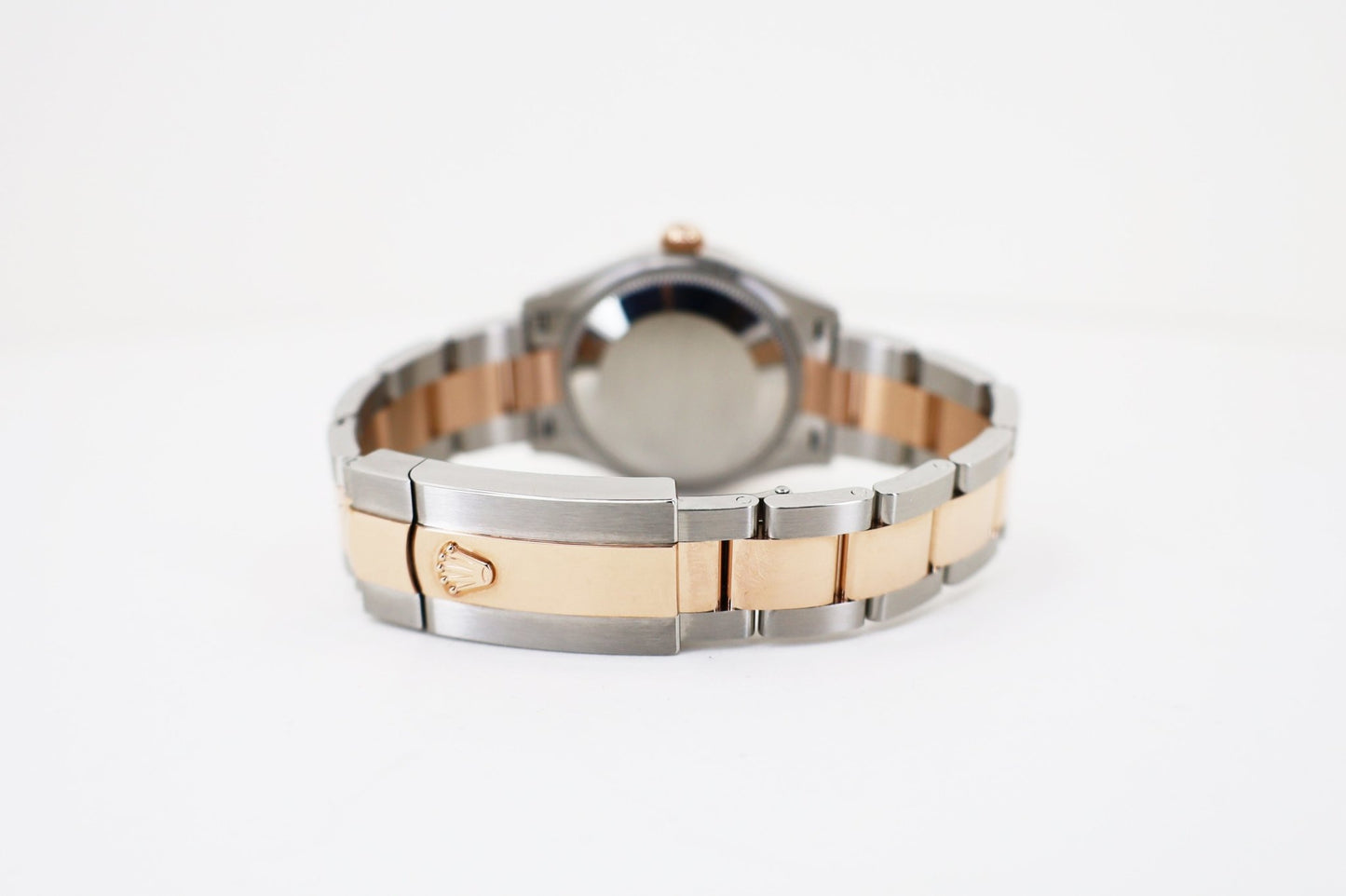 Rolex Lady-Datejust 31 Rose Gold/Steel Rhodium Index Dial & Fluted Bezel Oyster Bracelet 278271 - Luxury Time NYC