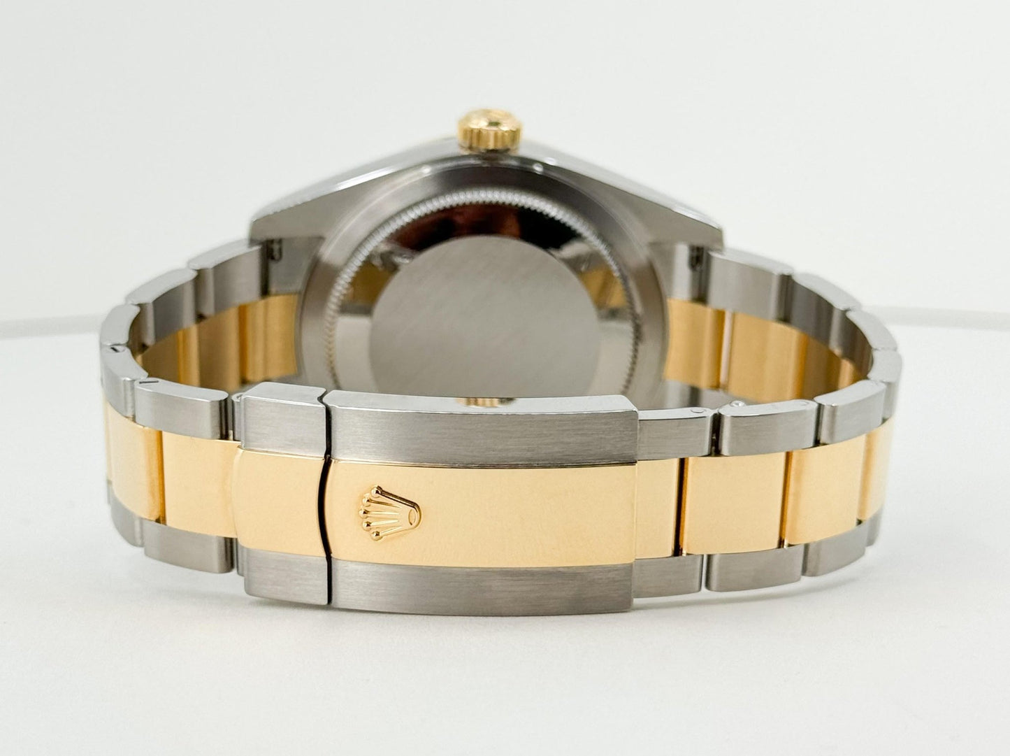 Rolex Sky-Dweller Yellow Gold/Steel Black Index Dial Fluted Bezel Oyster Bracelet 326933 - Luxury Time NYC