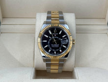 Load image into Gallery viewer, Rolex Sky-Dweller Yellow Gold/Steel Black Index Dial Fluted Bezel Oyster Bracelet 326933 - Luxury Time NYC