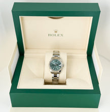 Load image into Gallery viewer, Rolex Steel and White Gold Datejust 31 Watch - Fluted Bezel - Mint Green Index Dial - Oyster Bracelet - 278274 mgio - Luxury Time NYC