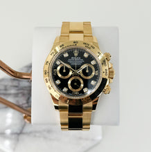 Load image into Gallery viewer, Rolex Yellow Gold Cosmograph Daytona 40 Watch - Black Diamond Dial - 116508 bkd - Luxury Time NYC