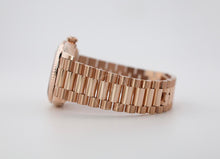 Load image into Gallery viewer, Rolex Day-Date 36 mm President Rose Gold Green Aventurine Diamond Dial Fluted Bezel - 128235