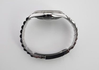 Rolex Datejust 41 White Gold/Steel Black Index Dial Fluted Bezel Jubilee Bracelet 126334 -