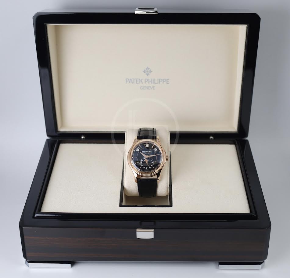 Patek Philippe 40mm Men Complications Watch Black Dial 5205R