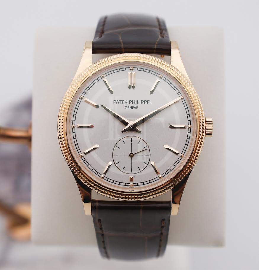 Patek Philippe Calatrava "Clous de Paris" Rose Gold Hobnail BezelSilver Dial - 6119R-001
