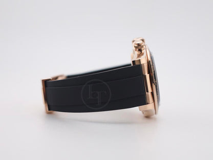 Rolex Daytona Rose Gold Bright Black/Sundust Dial Oysterflex Rubber Bracelet - 126515LN