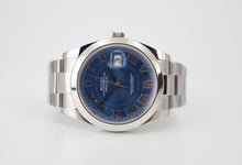 Load image into Gallery viewer, Rolex Datejust 41 Stainless Steel Blue Roman Dial Smooth Bezel Oyster Bracelet 126300 -
