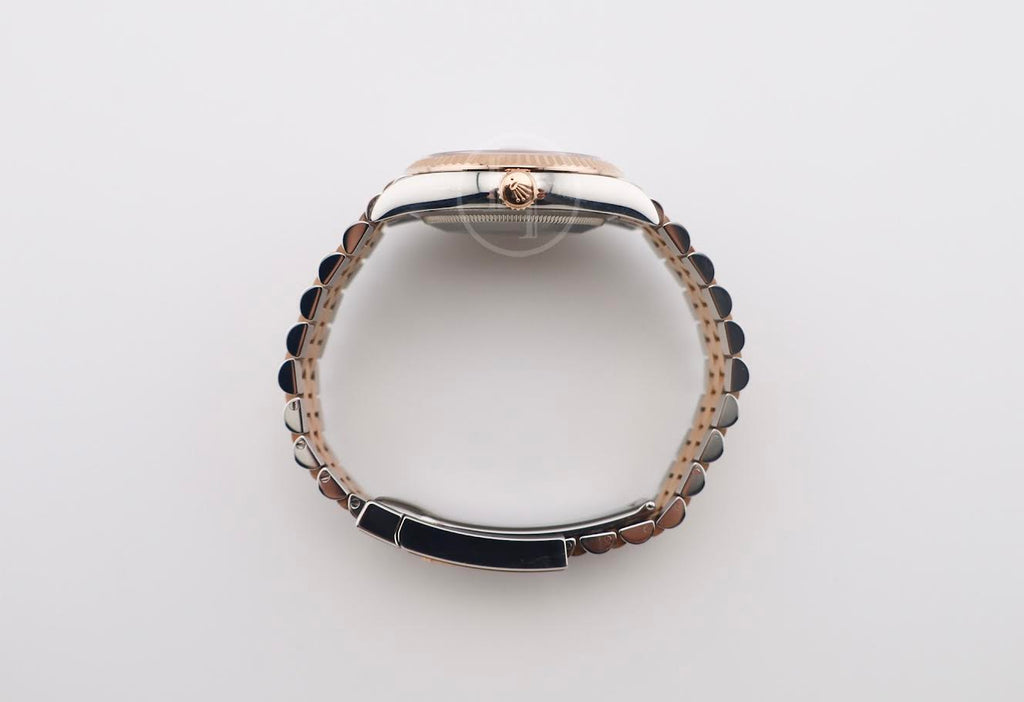 Rolex Datejust 36 Rose Gold/Steel White Index Dial & Fluted Bezel Jubilee Bracelet 126231