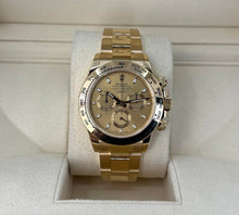 Load image into Gallery viewer, Rolex Daytona Yellow Gold Champagne Index Dial Yellow Gold Bezel Oyster Bracelet 116508
