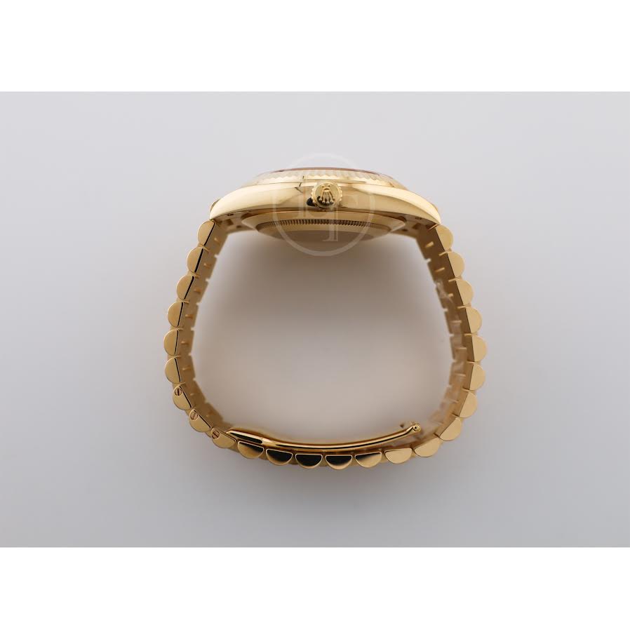 Rolex Day-Date 40 Yellow Gold Champagne Roman Dial & Fluted Bezel President Bracelet 228238 -