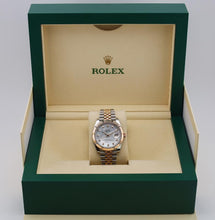 Load image into Gallery viewer, Rolex Datejust 41 Rose Gold/Steel White Mother of Pearl Diamond Dial Fluted Bezel Jubilee Bracelet 126331 -