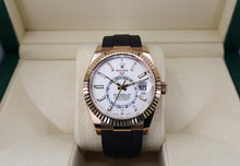 Load image into Gallery viewer, Rolex Everose Gold Sky-Dweller Watch - White Index Dial - Oysterflex Bracelet - 2020 Release - 326235 wi