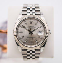 Load image into Gallery viewer, Rolex Datejust 41 White Gold/Steel Silver Index Dial Fluted Bezel Jubilee Bracelet 126334 -