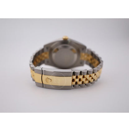 Rolex Datejust 41 Yellow Gold/Steel Black Index Dial Fluted Bezel Jubilee Bracelet 126333 -