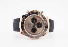 Load image into Gallery viewer, Rolex Daytona Rose Gold Sundust/Bright Black Dial 40 mm Oysterflex Rubber Bracelet Watch - 126515LN