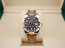 Load image into Gallery viewer, Rolex Datejust 41 Rose Gold/Steel Slate Motif Dial Fluted Bezel Oyster Bracelet 126331