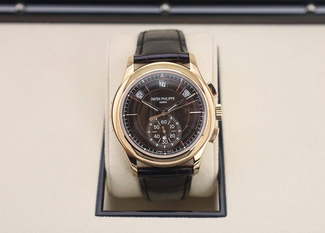Patek Philippe Complications Flyback Chronograph Annual Calendar Rose Gold Brown Sunburst Dial | 5905R-001