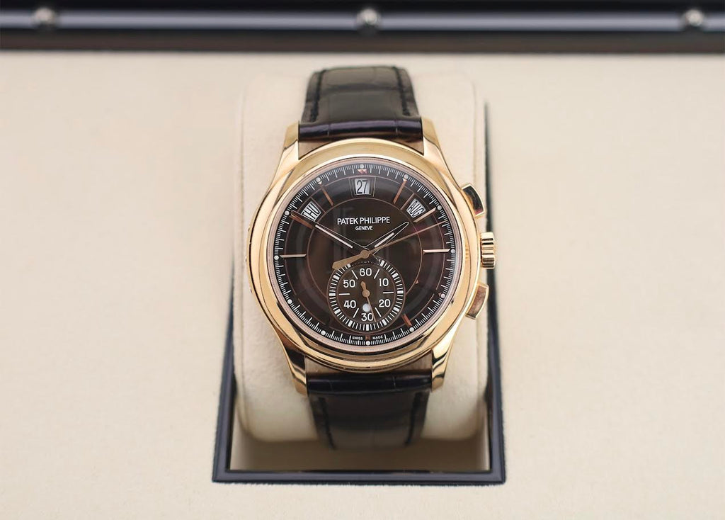 Patek Philippe Complications Flyback Chronograph Annual Calendar Rose Gold Brown Sunburst Dial | 5905R-001