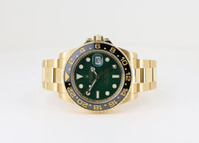 Load image into Gallery viewer, Rolex GMT-Master II Yellow Gold Green Dial Oyster Bracelet 116718LN