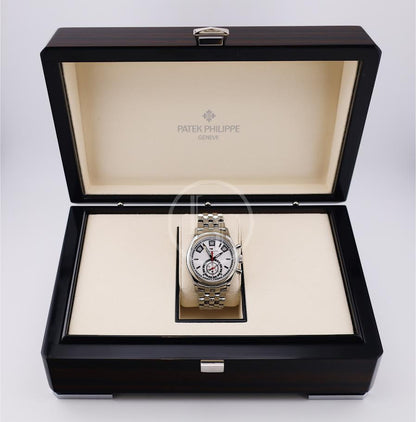 Patek Philippe Complications Day-Date Annual Calendar Chronograph Stainless Steel 40.5mm White Dial Bracelet | 5960/1A-001