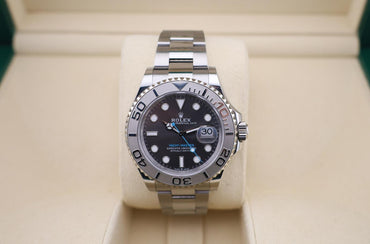 Rolex Yacht-Master 40 Stainless Steel Dark Rhodium Dial Platinum Bezel Oyster Bracelet 126622