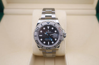 Rolex Yacht-Master 40 Stainless Steel Dark Rhodium Dial Platinum Bezel Oyster Bracelet 126622