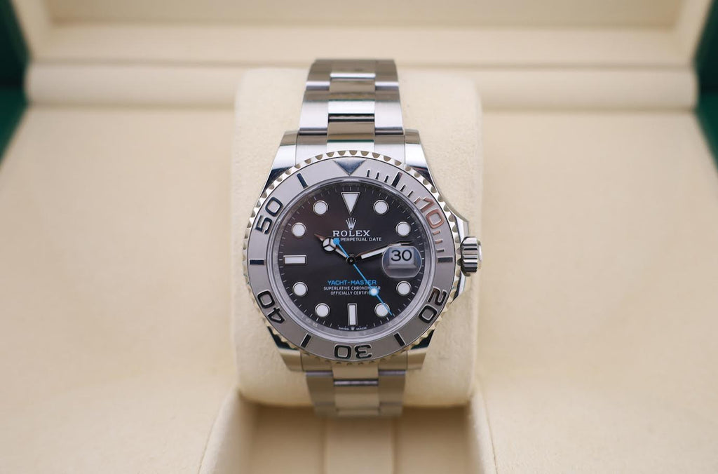 Rolex Yacht-Master 40 Stainless Steel Dark Rhodium Dial Platinum Bezel Oyster Bracelet 126622