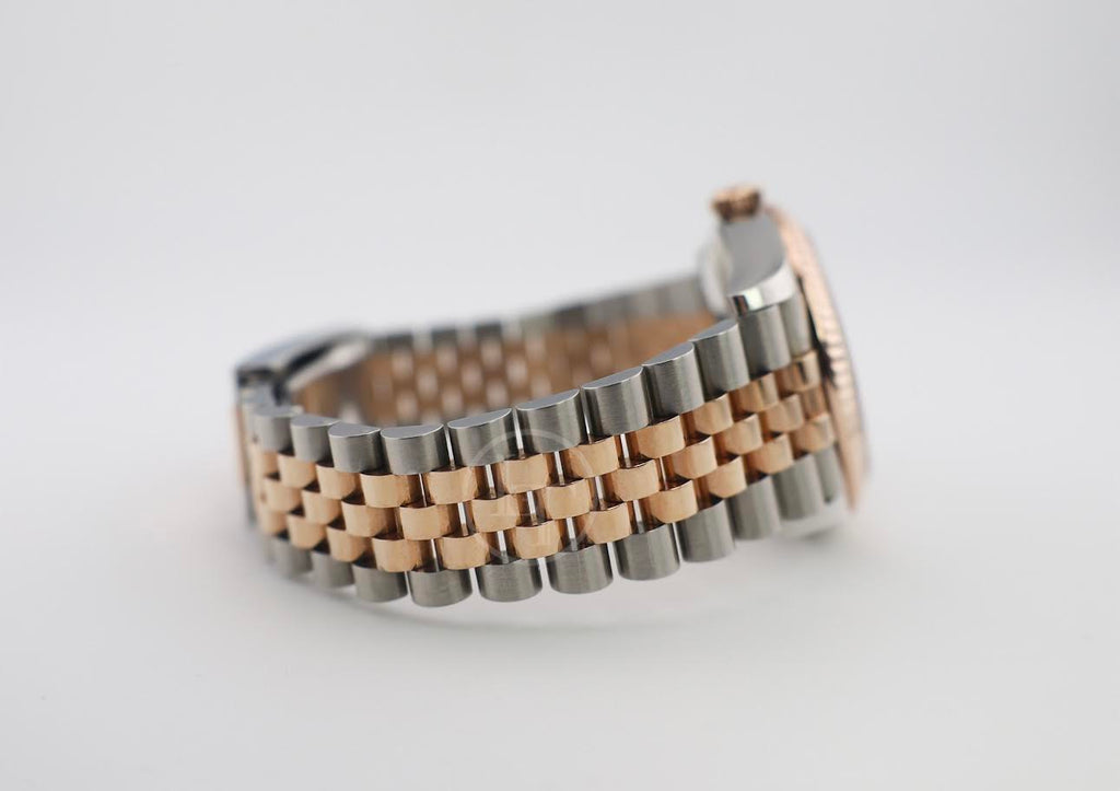 Rolex Datejust 36 Rose Gold/Steel White Index Dial & Fluted Bezel Jubilee Bracelet 126231