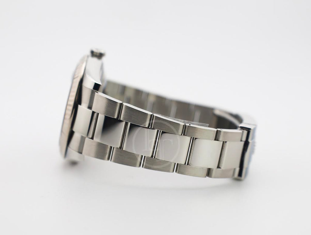 Rolex Datejust 41 White Gold/Steel Dark Rhodium Diamond Dial Fluted Bezel Oyster Bracelet 126334 -