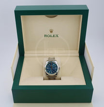 Load image into Gallery viewer, Rolex Milgauss Green Crystal Stainless Steel Blue Dial &amp; Bezel Oyster Bracelet 116400GV