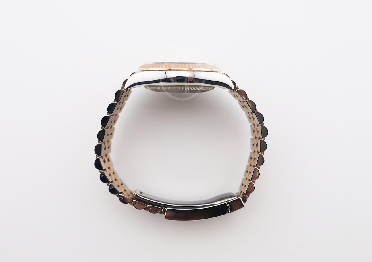 Rolex Datejust 36 Rose Gold/Steel White Index Dial & Fluted Bezel Jubilee Bracelet 126231