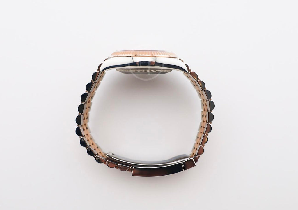 Rolex Datejust 36 Rose Gold/Steel White Index Dial & Fluted Bezel Jubilee Bracelet 126231