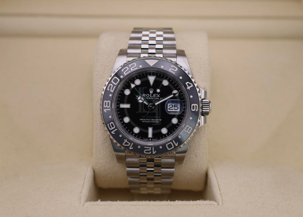 Rolex GMT-Master II 40mm Black Dial Cerachrom Bezel Jubilee Bracelet - 126710GRNR | 2024 Model
