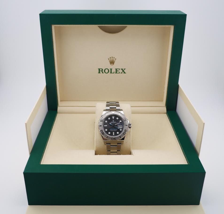 Rolex Yacht-Master 40 Stainless Steel Dark Rhodium Dial Platinum Bezel Oyster Bracelet 126622