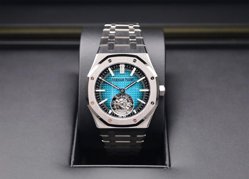 Audemars Piguet Royal Oak 41mm Flying Tourbillion Titanium Blue-Green Dial | 26730TI.OO.1320TI.04