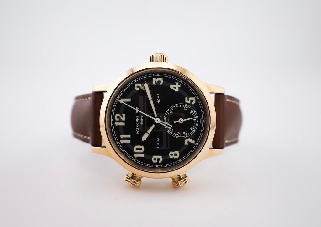 Patek Philippe Complications Calatrava Pilot Travel Time Rose Gold Brown Dial | 7234R-001