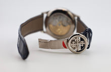 Load image into Gallery viewer, Patek Philippe Complications Annual Calendar Moon Phases White Gold Blue Baguette Diamond Dial | 5396G-017