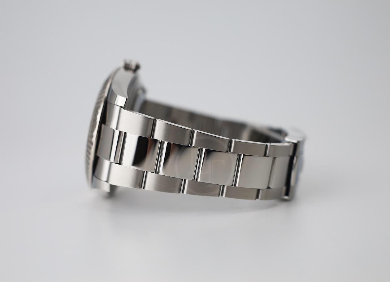 Rolex Datejust 41 White Gold/Steel Blue Index Dial Fluted Bezel Oyster Bracelet 126334 -