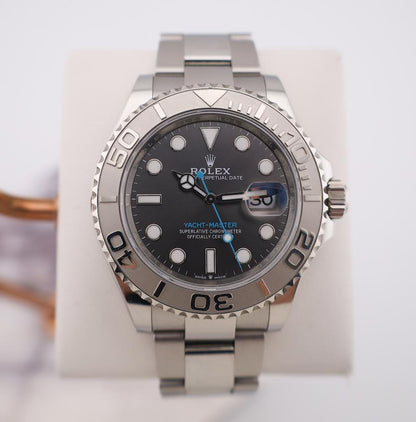 Rolex Yacht-Master 40 Stainless Steel Dark Rhodium Dial Platinum Bezel Oyster Bracelet 126622