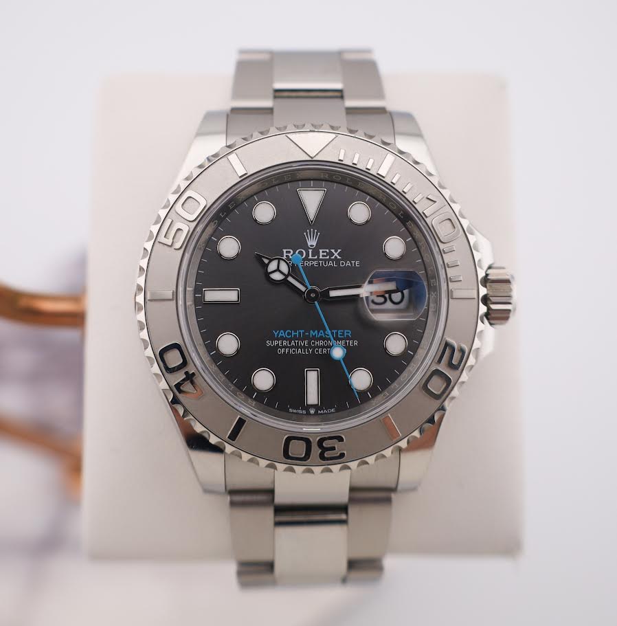 Rolex Yacht-Master 40 Stainless Steel Dark Rhodium Dial Platinum Bezel Oyster Bracelet 126622