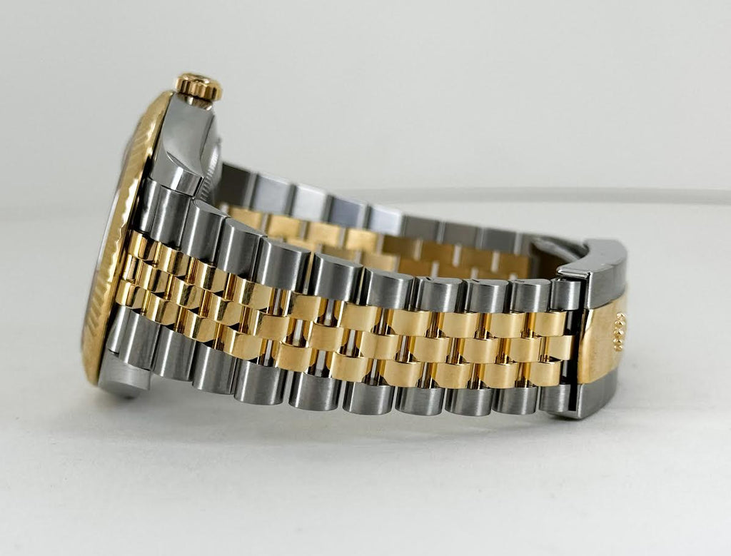 Rolex Datejust 41 Yellow Gold/Steel Champagne Index Dial Fluted Bezel Jubilee Bracelet 126333 -