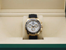 Load image into Gallery viewer, Rolex Yellow Gold Cosmograph Daytona Watch - Black Cerachrom Bezel - White Index Dial - Oysterflex Strap - 126518ln wiof